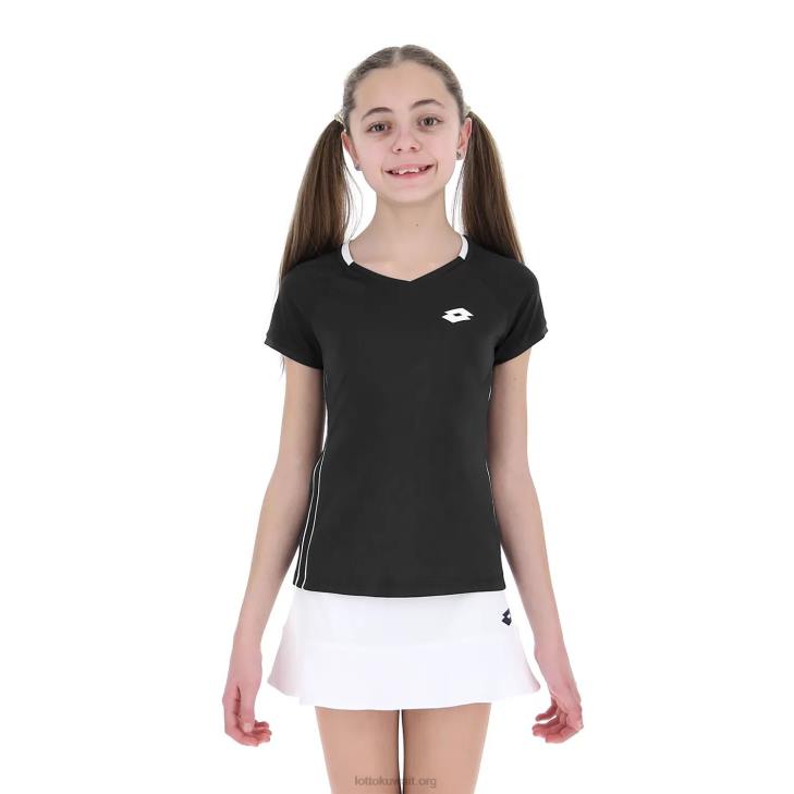 8VJN1177 كله اسود Squadra g ii tee pl Lotto أطفال