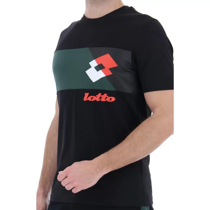 8VJN385 كله اسود رياضي lg iii tee js Lotto رجال