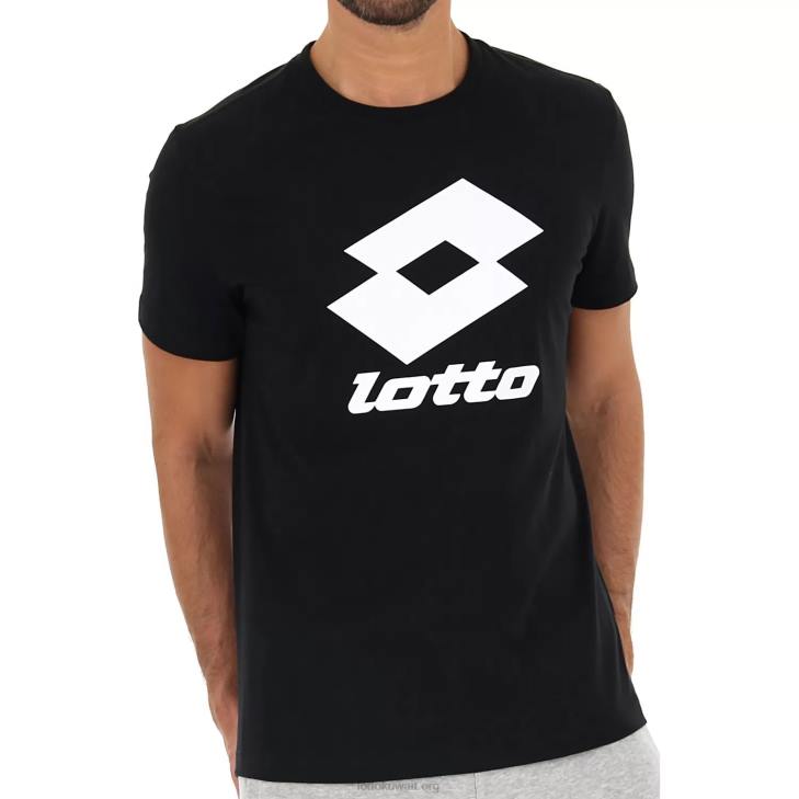 8VJN393 كله اسود سمارت الثاني تي شبيبة Lotto رجال