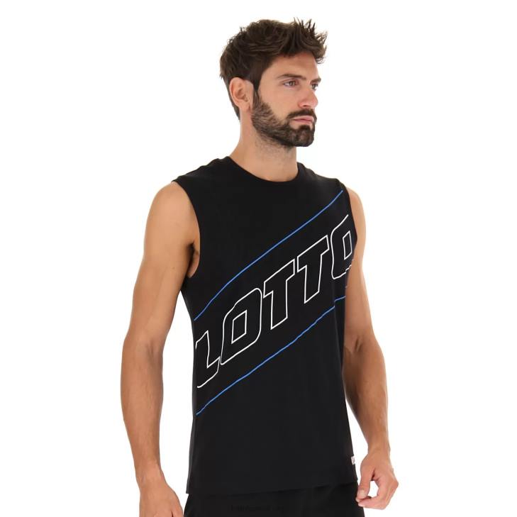 8VJN410 كله اسود شعار vii tee sl Lotto رجال