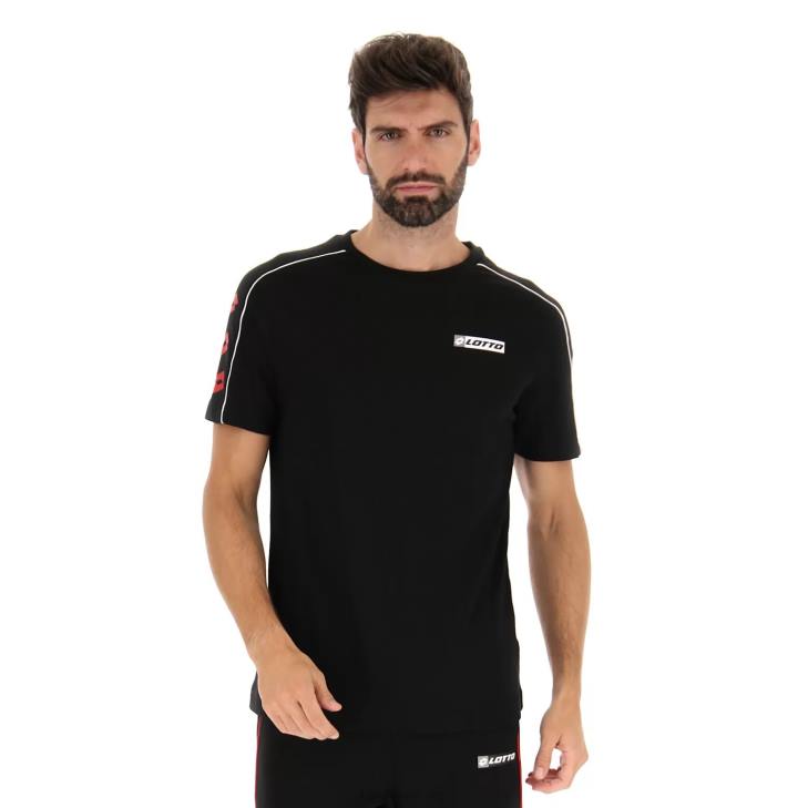 8VJN413 كله اسود شعار viii tee 1 Lotto رجال
