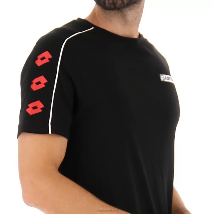 8VJN413 كله اسود شعار viii tee 1 Lotto رجال