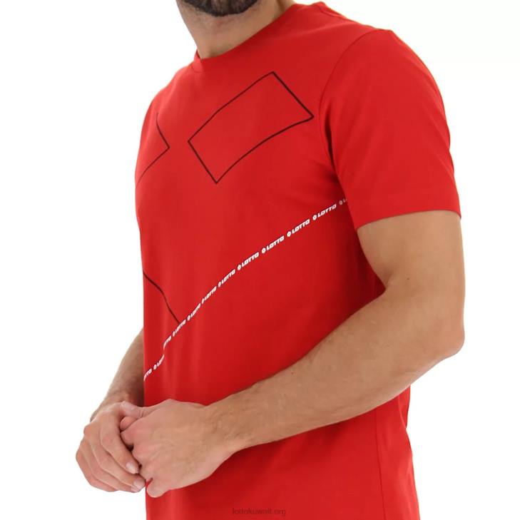 8VJN415 لهب أحمر شعار viii tee 2 Lotto رجال