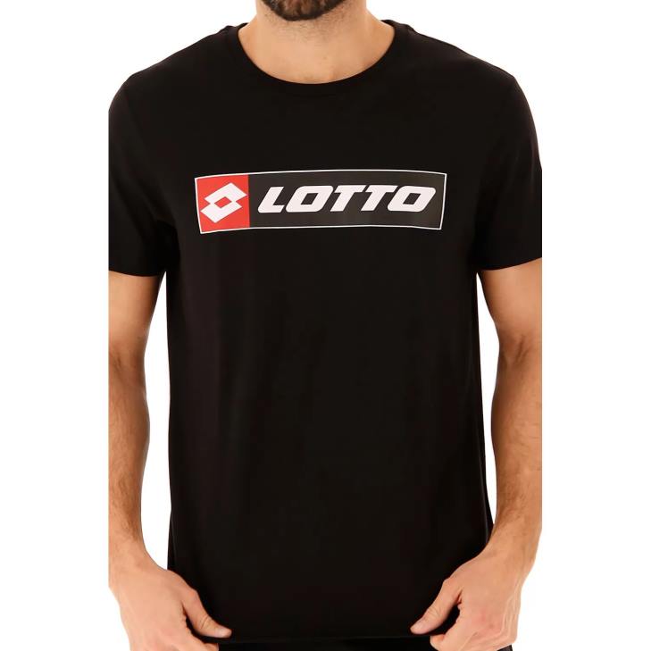 8VJN431 كله اسود تي شعار js Lotto رجال