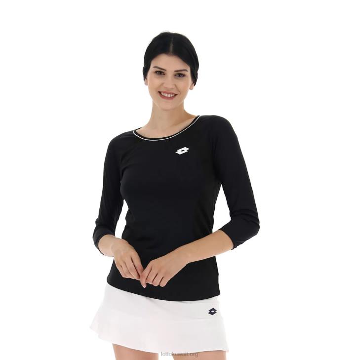 8VJN939 كله اسود Squadra w tee ls pl Lotto نحيف